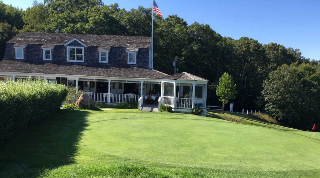 The first tee at Shelter Island Country Club.