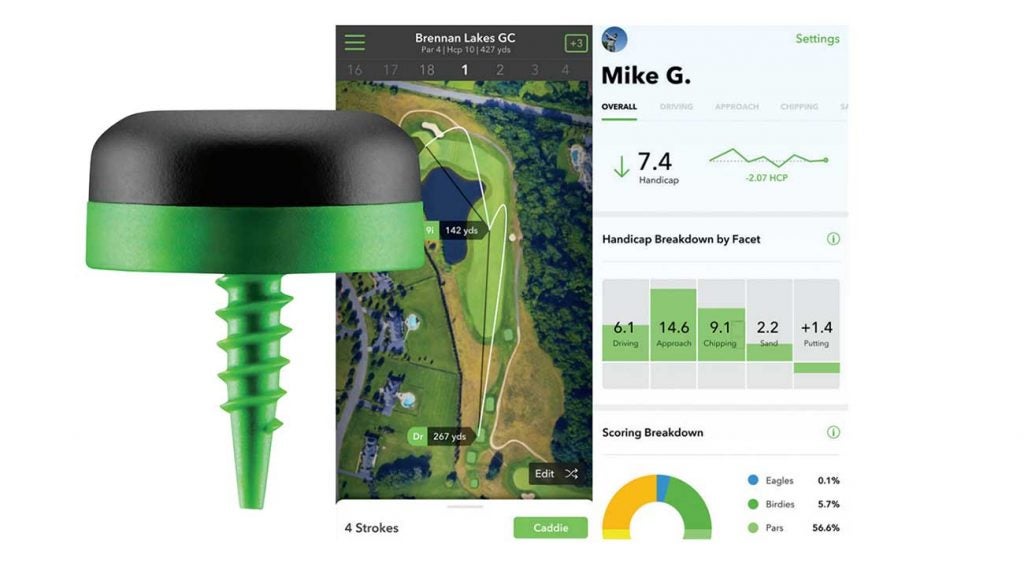 Smartphone readouts of Arccos data are intuitive and intensely graphic, and the sensors themselves a gorgeous design feat. The Arccos Caddie Smart Sensors kit, with software, sells for $250.