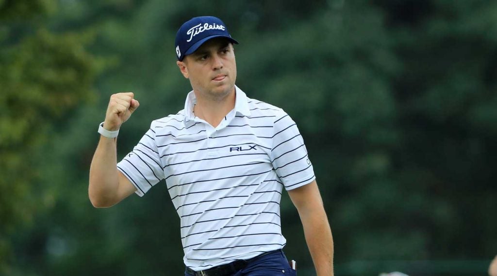 Justin Thomas shot 11 under Saturday WITH A BOGEY.