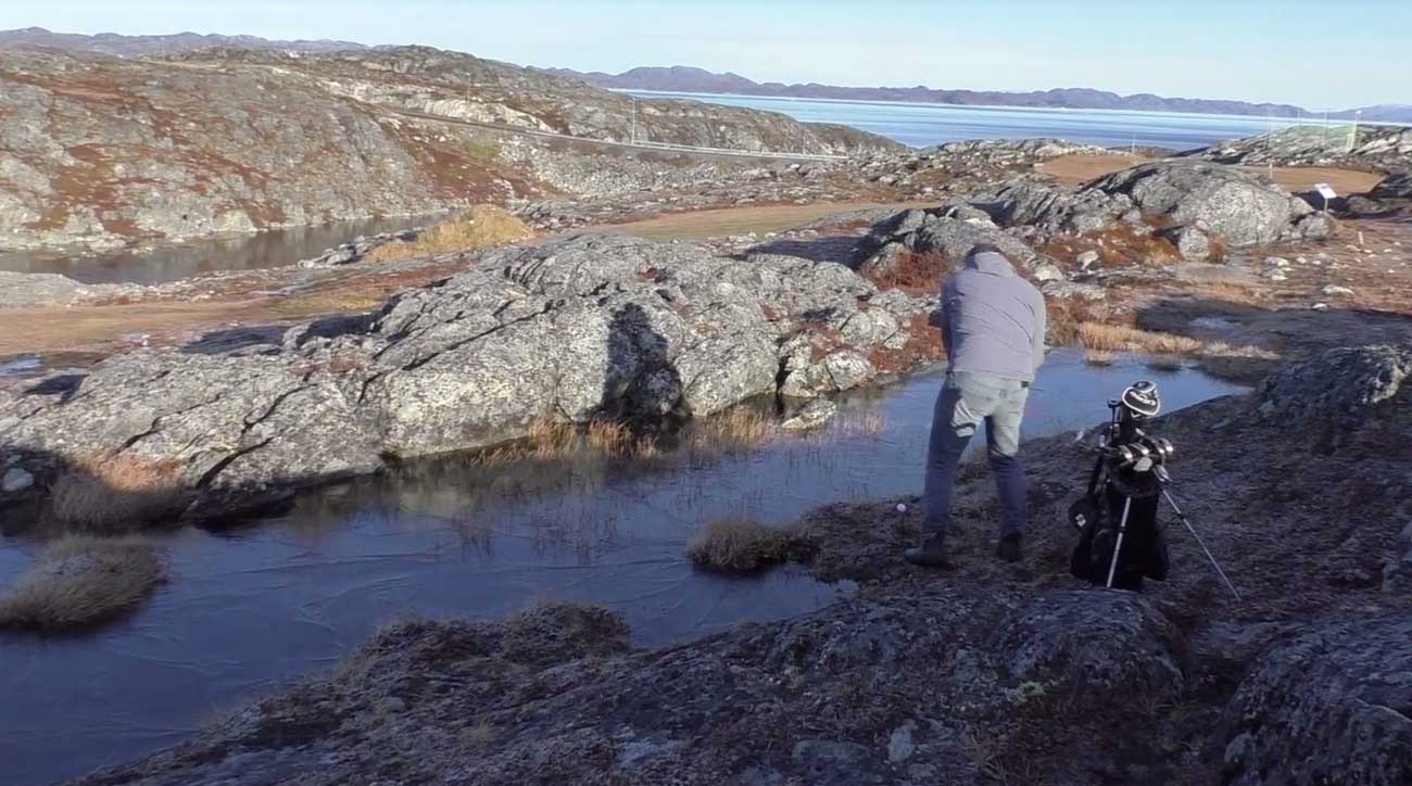 Not every lie is going to be great at Nuuk Golf Club.