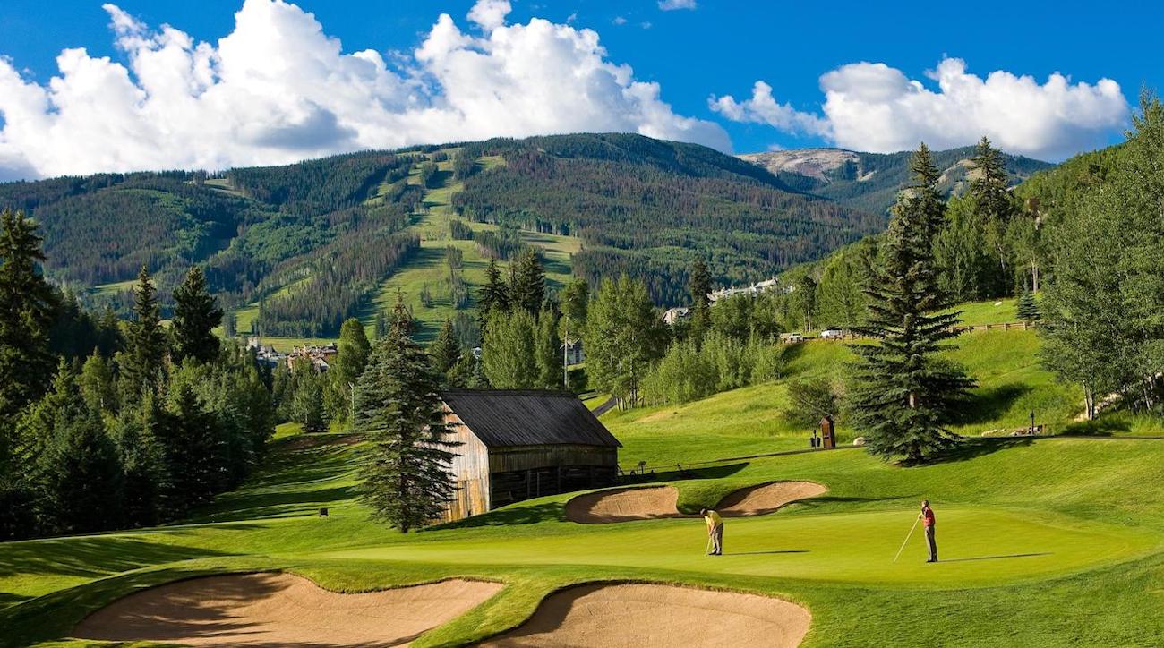 Golf Clubs In Bag At Golf Course by Photo And Co