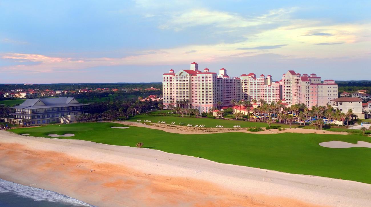 A view of the resort from the beach.
