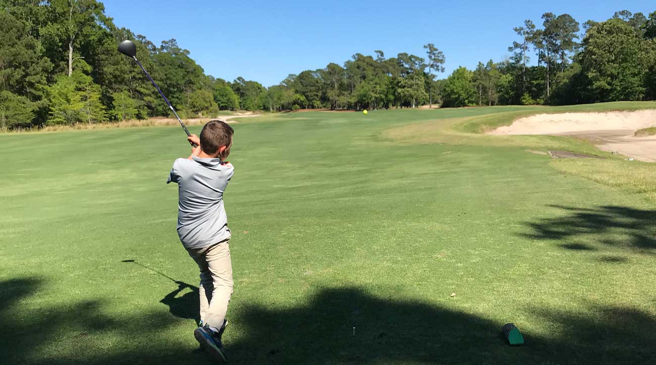 A look from the fairway to the green.