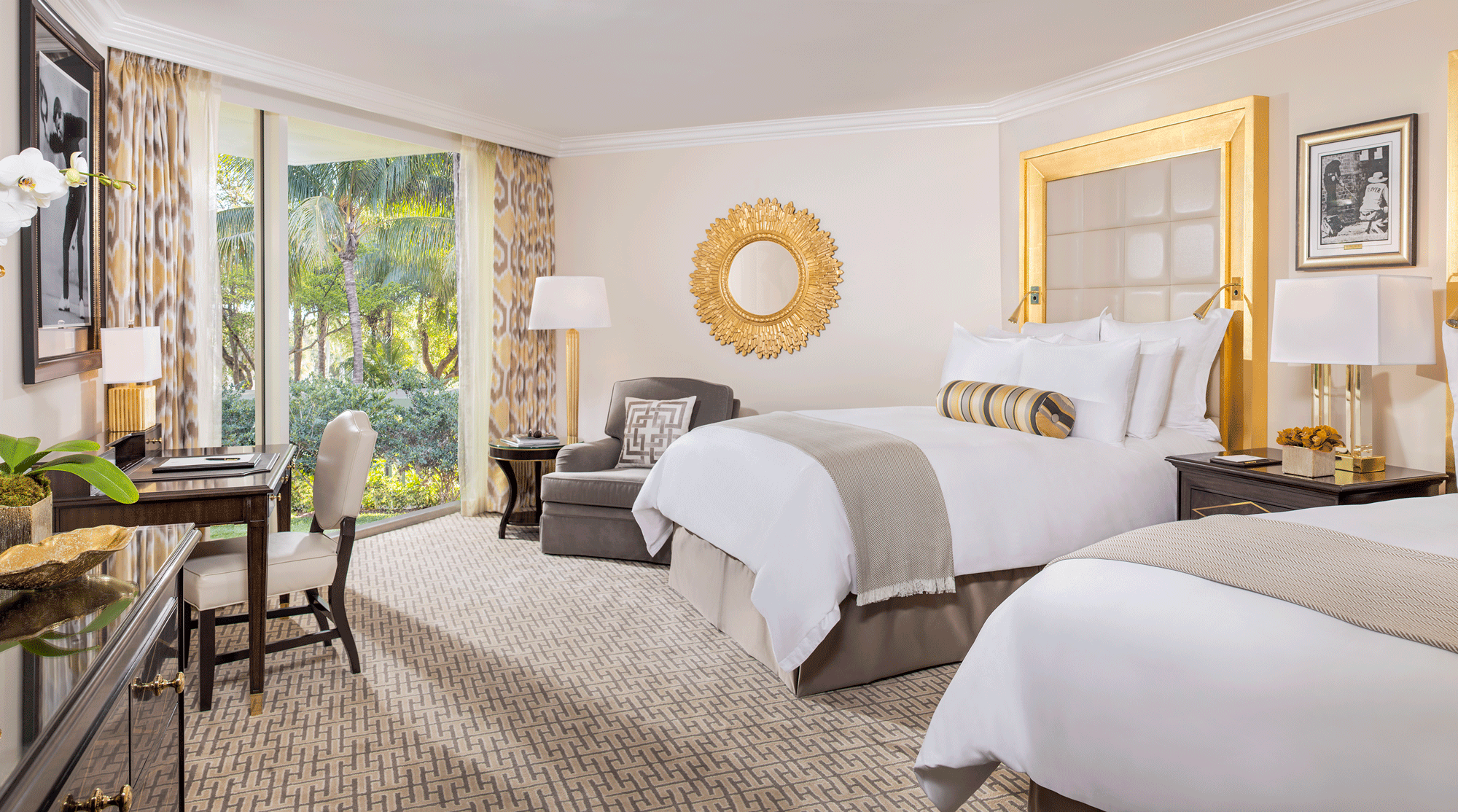 A deluxe guest room at Trump National Doral.