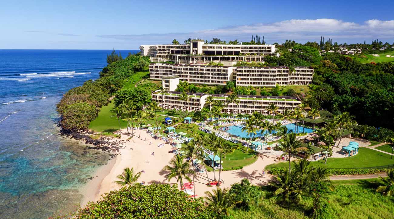 An aerial view of Princeville Resort Kauai.