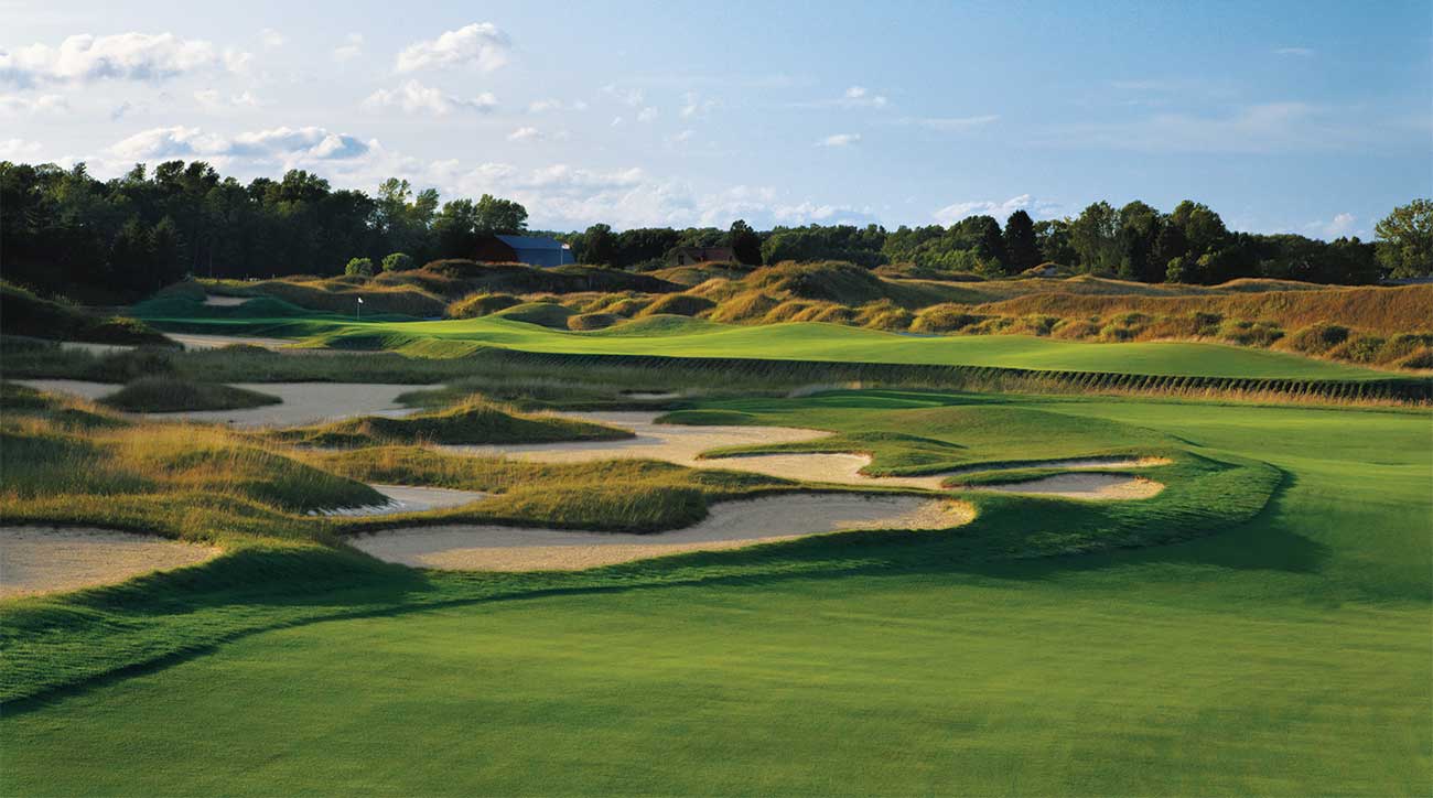 The 5th hole at Whistling Straits' Irish course.