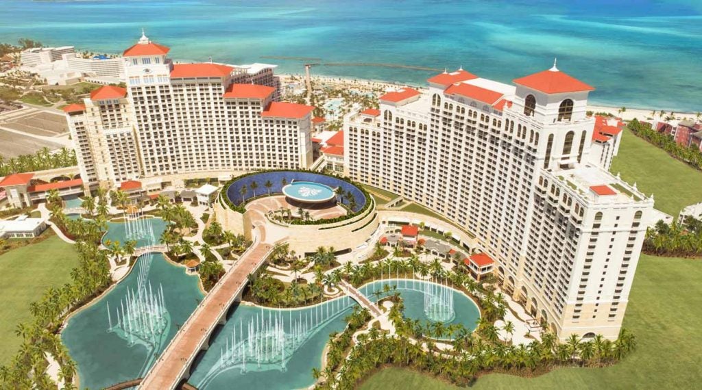 A view of the sprawling Baha Mar resort complex in The Bahamas. 