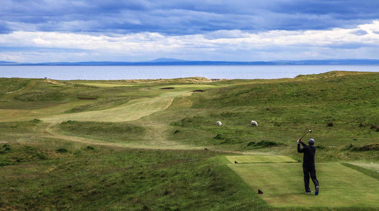 The 17th tee at Brora Golf Club in Brora, Scotland. 