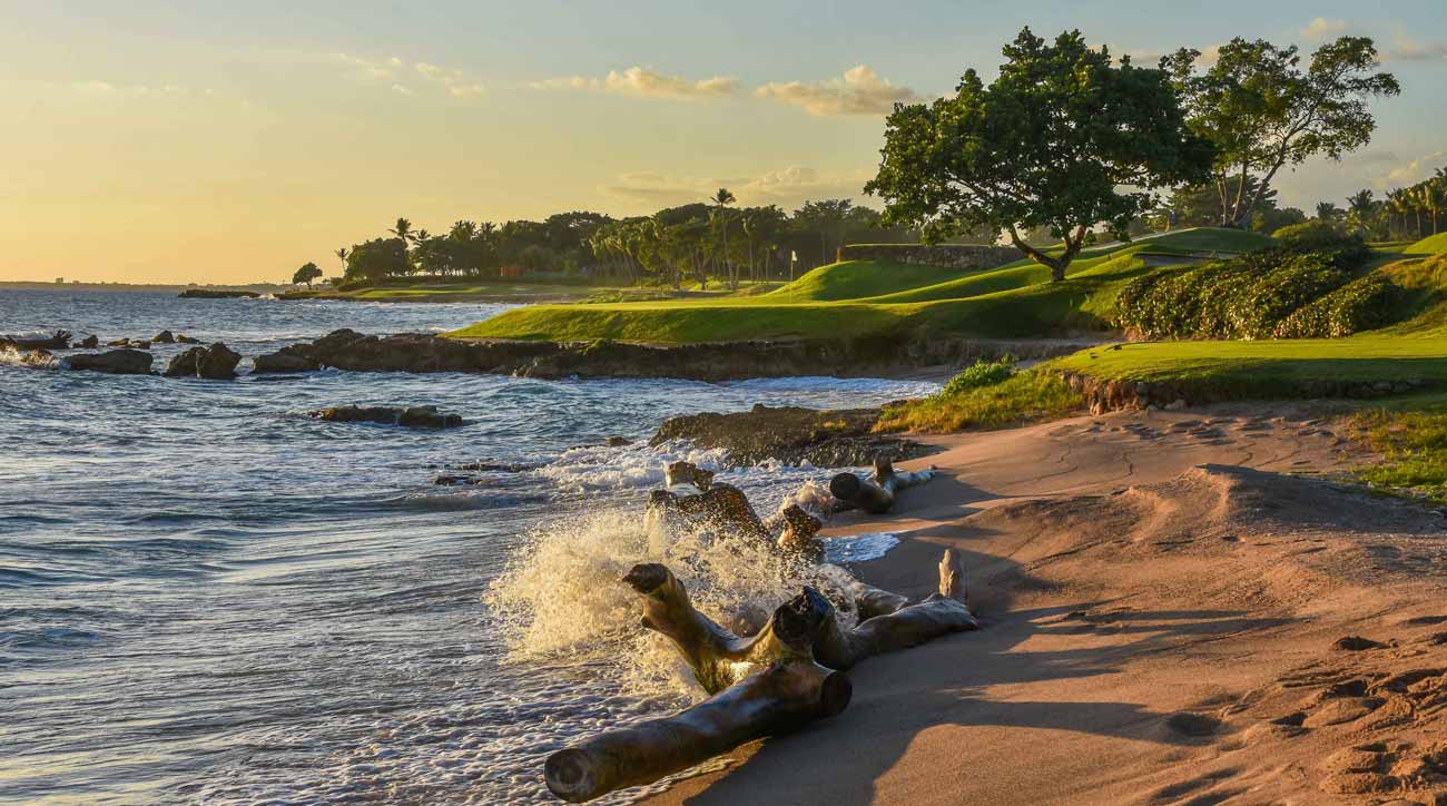 The 5th hole at Casa de Campo's Teeth of the Dog golf course.