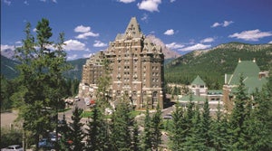 The main hotel building at Fairmont Banff Springs Resort.