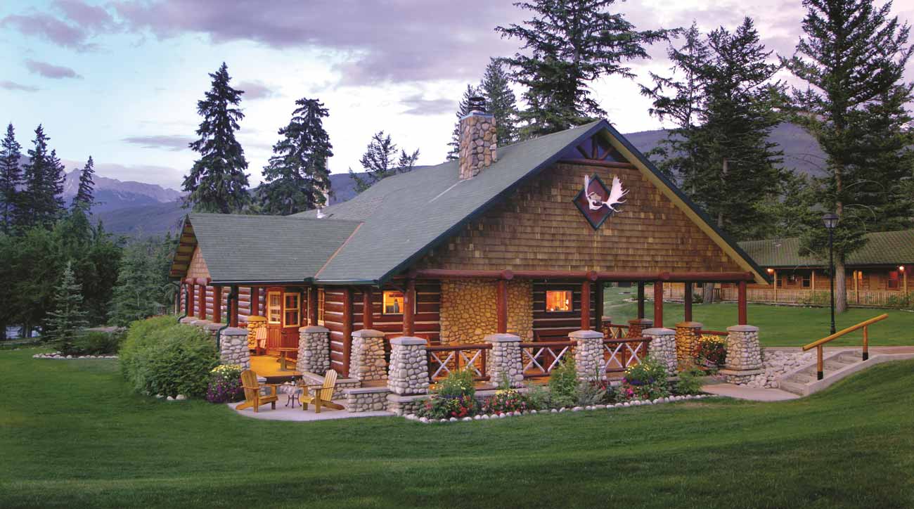 The Gardener's Cottage, one of the signature luxury cabins at Fairmont Japser Park Lodge.