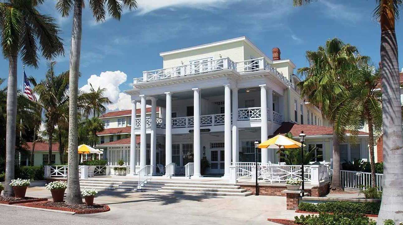 The main hotel at Gasparilla Inn and Club.