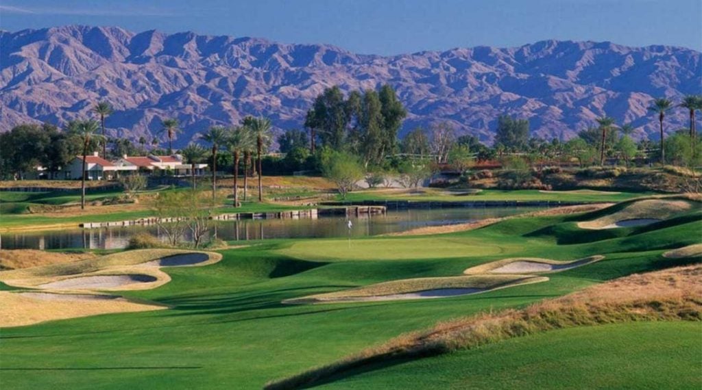 A scenic view of the Dunes Course at La Quinta in California.