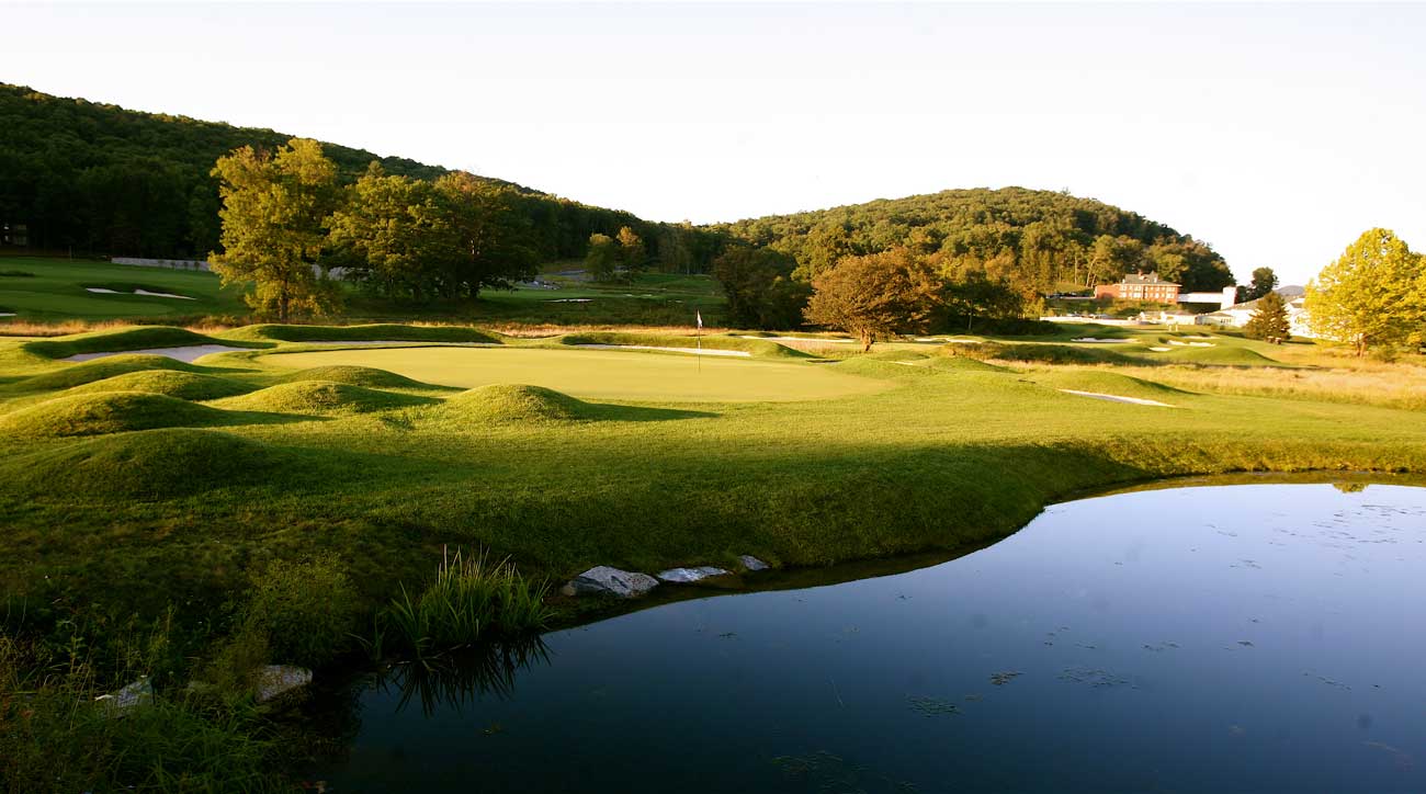 The second hole at Omni Bedord Springs Resort's Old Course.