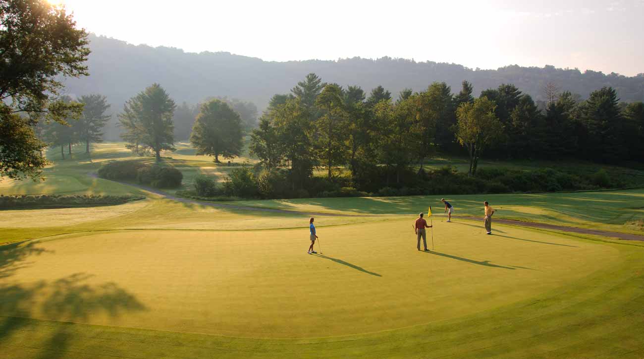 The golf couse at Oni Grove Park Inn the course still oozes character and is in impeccable condition.