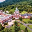 An aerial view of Omni Homestead Resort in Hot Springs, Va.