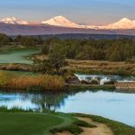 The high peaks surrounding Pronghorn Resort stay covered in snow year-round.