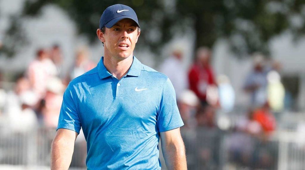 Rory McIlroy walks off the green at the Tour Championship.