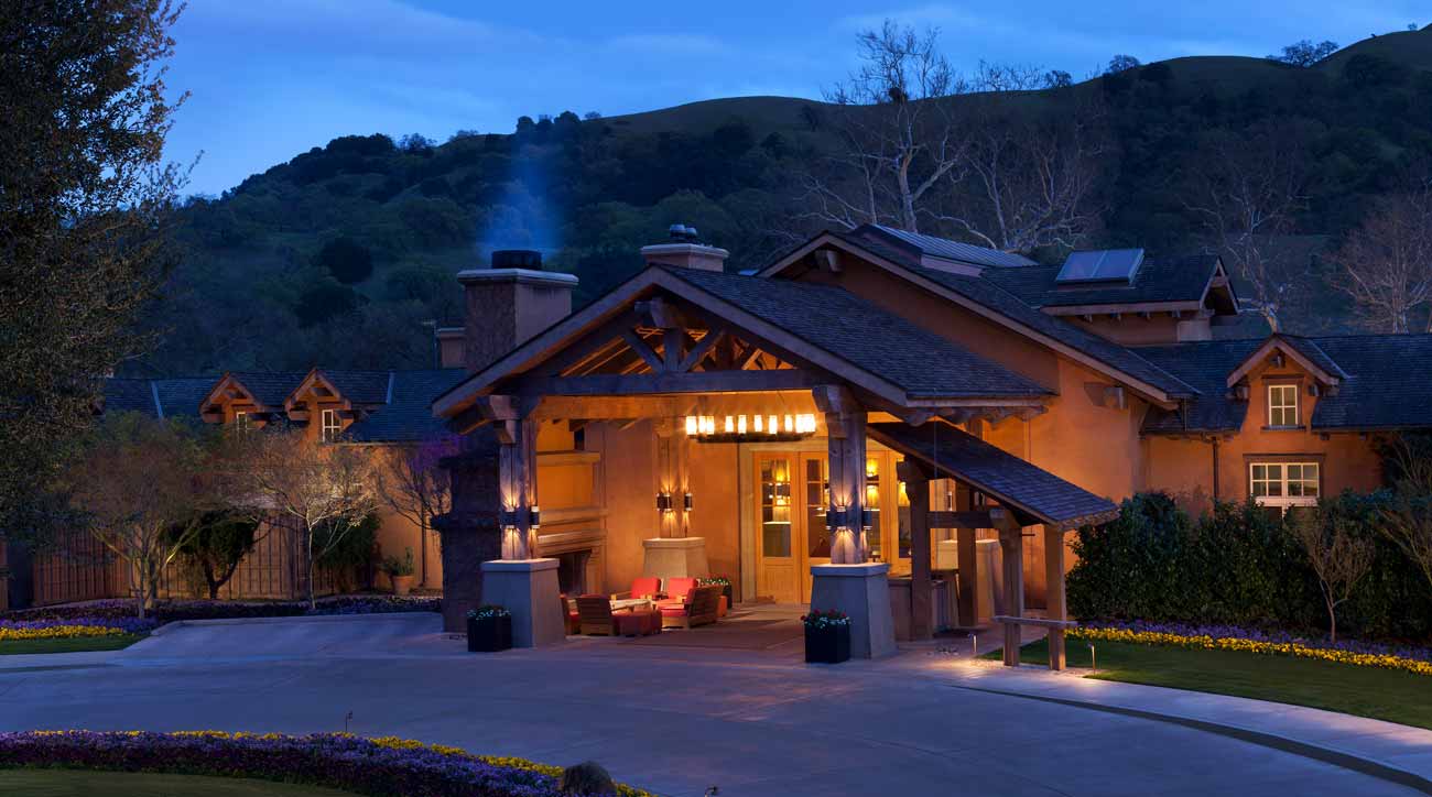 Night falls at Rosewood CordeValle Resort.