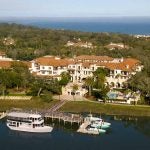 An aerial view of Sea Island Resort.