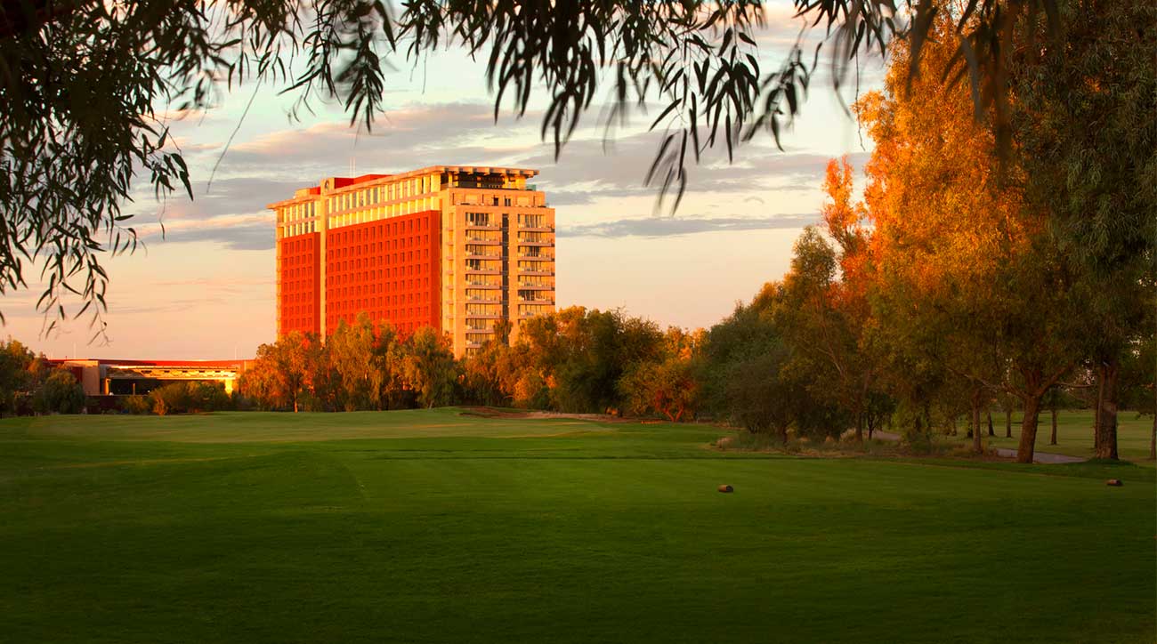 A view of the golf course and resort at Talking Stick.