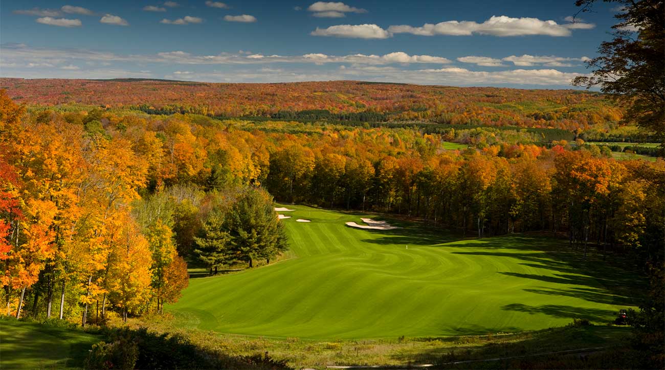 A view of one of the golf holes at the Inn at Bay Harbor.