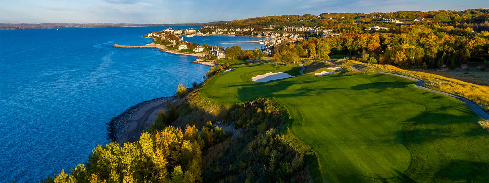 A view of one of the golf holes at the Inn at Bay Harbor.