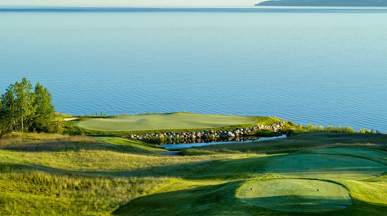 A view of one of the golf holes at the Inn at Bay Harbor.