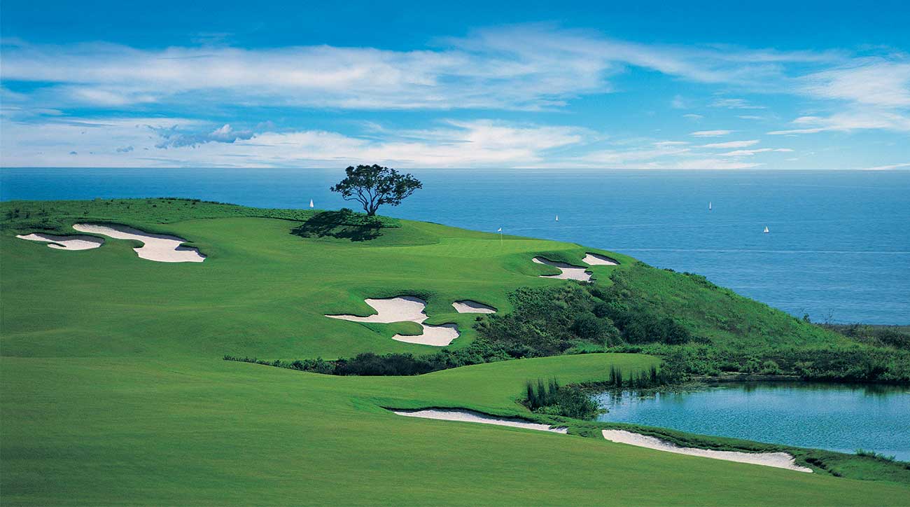 The 17th hole of the Ocean North Course at The Resort at Pelican Hill.