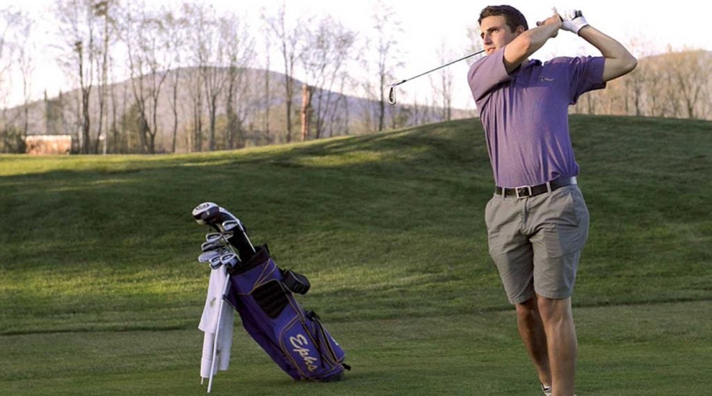 The author/felon in question during a round at Taconic Golf Club, Williams College's home course.