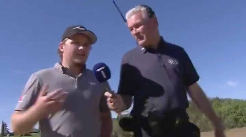 Eddie Pepperell won a particularly entertaining bet during Friday's second round.