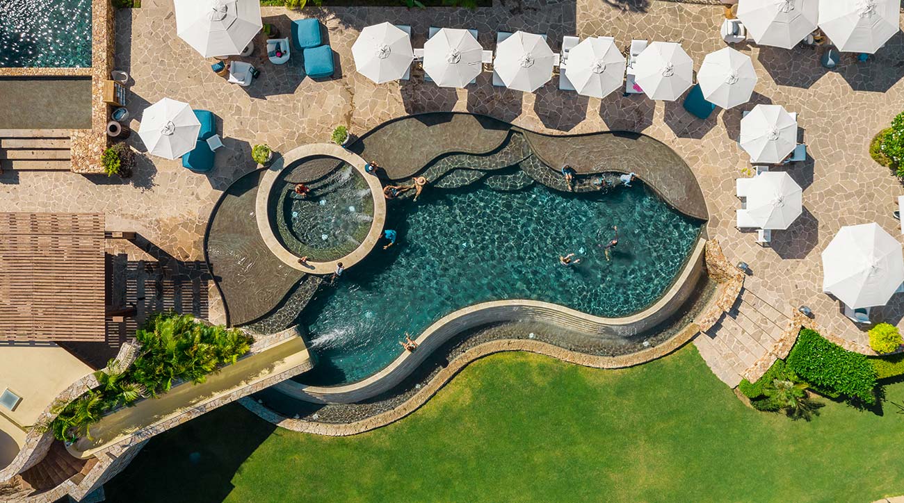 The beautiful community pool is the perfect place to spend a sunny day.