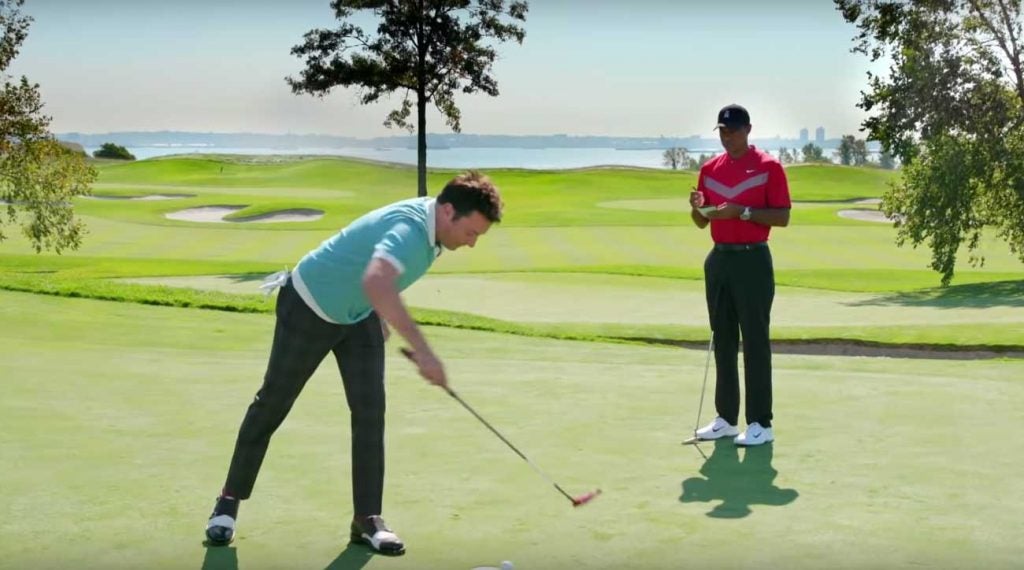 Tiger Woods made an appearance on the Tonight Show with Jimmy Fallon on Sunday evening.