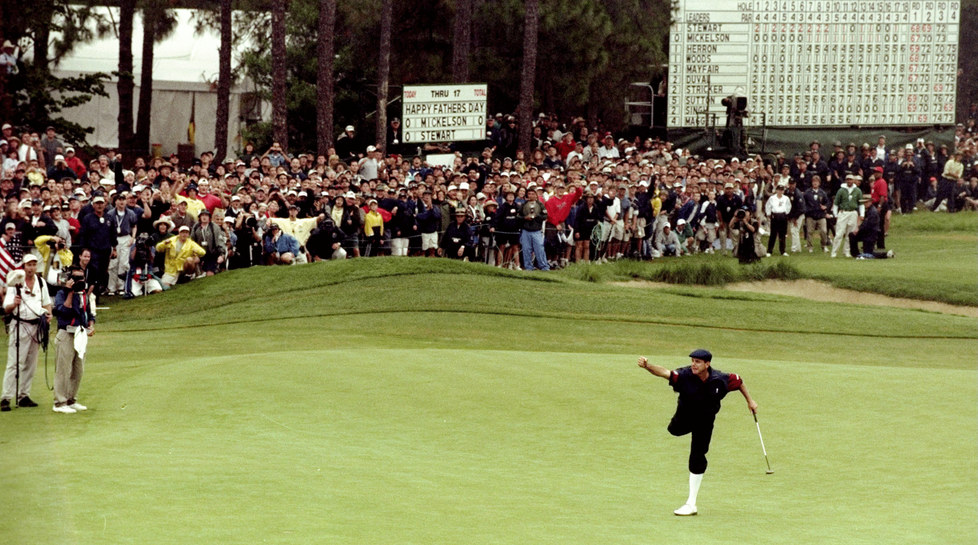 Stewart punctuated his win at the 1999 U.S. Open with an indelible fist pump.