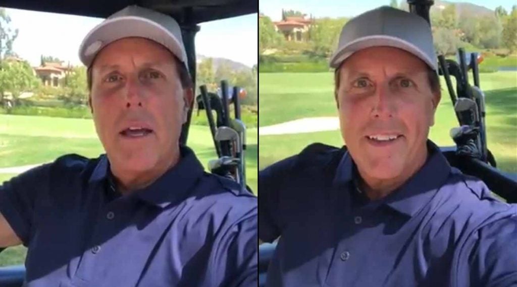Phil Mickelson in his latest "Tribute Tuesday" video.