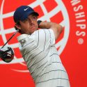 Rory McIlroy tees off during the first round of the WGC-HSBC Champions.