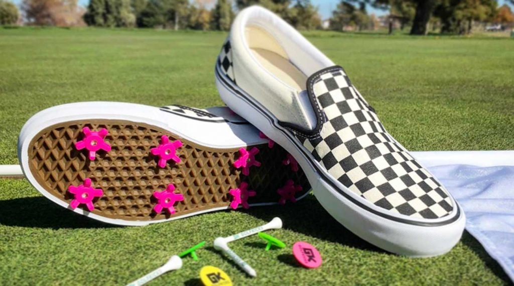These ingenious screw-in spikes turn ANY shoe into a golf shoe