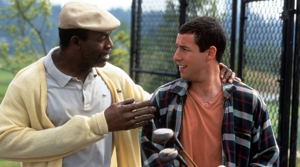 carl weather and adam sandler in happy gilmore