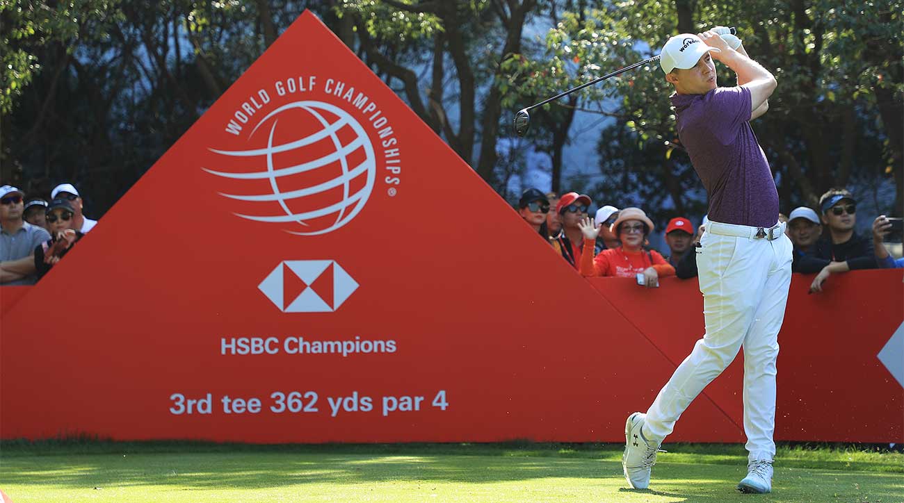 Matthew Fitzpatrick watches a tee shot during the second round of the WGC-HSBC Champions on Friday.