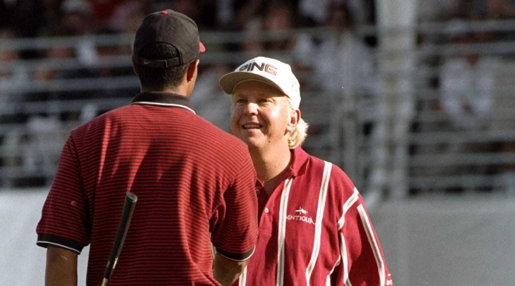 Mayfair took down Woods in a playoff at the 1998 Nissan Open. 