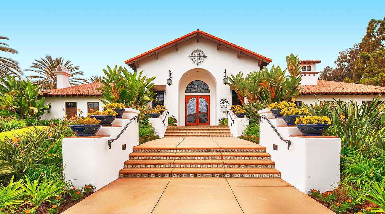 The entrance to the spa at Omni La Costa Resort & Spa.