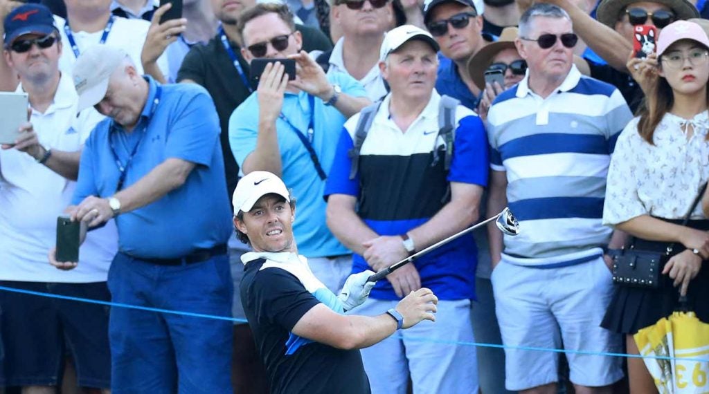 Rory McIlroy pictured during the third round of the 2019 DP World Tour Championship.