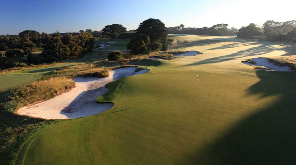 A view of the 4th hole at Royal Melbourne's West course.