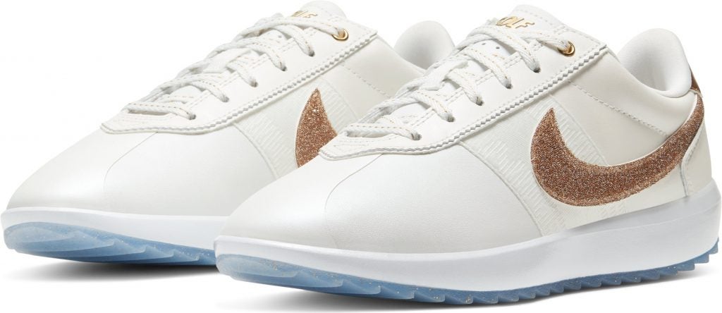 The Nike Cortez x Swarovski features a spikeless sole and a lower profile.