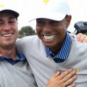 Justin Thomas and Tiger Woods were part of an epic Friday foursomes match.