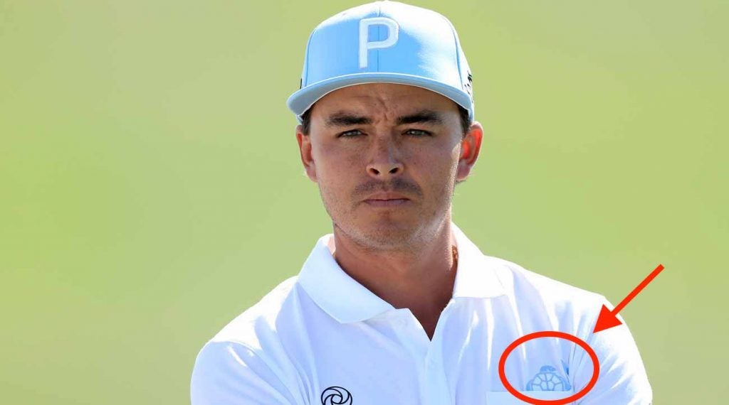 Rickie Fowler's new "Slow Play Polo" was turning heads on Wednesday at the Hero.