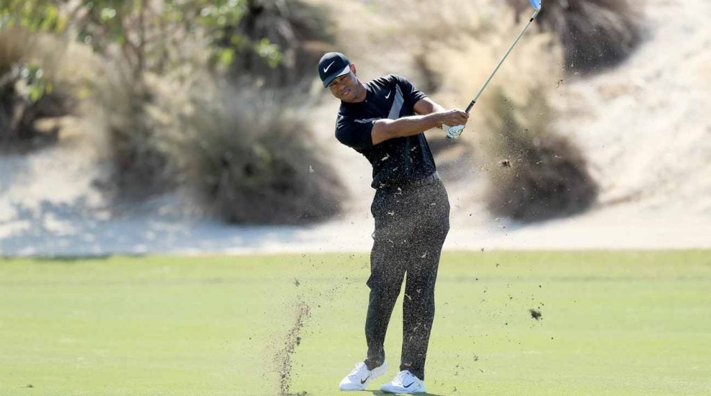 Tiger Woods had a rollercoaster first round at the Hero World Challenge.
