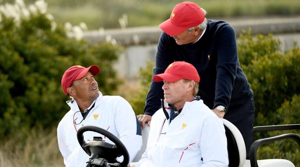 Tiger Woods and Fred Couples served as vice captains under Steve Stricker in 2017.