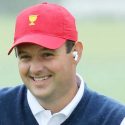 Patrick Reed looks on during a practice round at the 2019 Presidents Cup.
