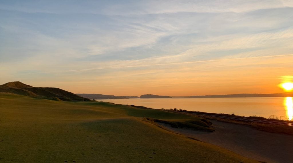 Spectators who simply watched Chambers Bay through their television sets have no idea how great it looks at sunset.